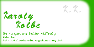 karoly kolbe business card